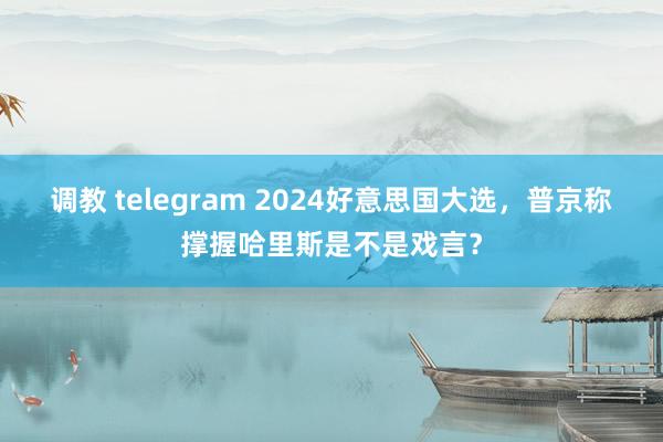 调教 telegram 2024好意思国大选，普京称撑握哈里斯是不是戏言？