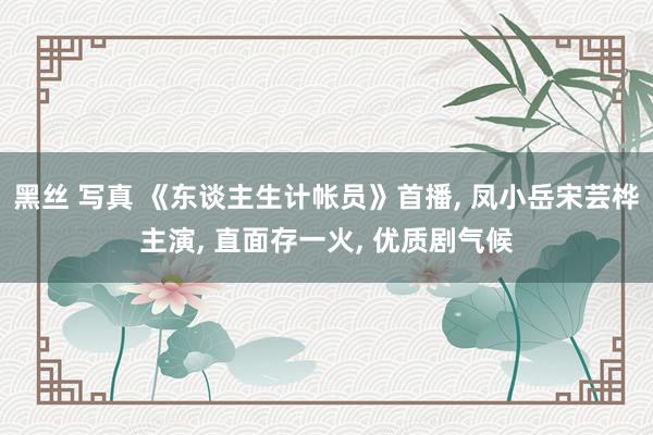 黑丝 写真 《东谈主生计帐员》首播， 凤小岳宋芸桦主演， 直面存一火， 优质剧气候