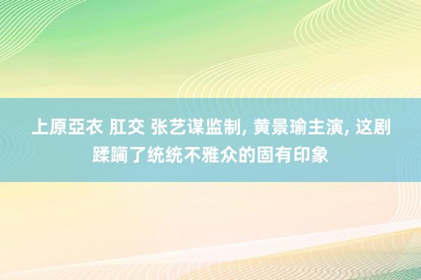 上原亞衣 肛交 张艺谋监制， 黄景瑜主演， 这剧蹂躏了统统不雅众的固有印象