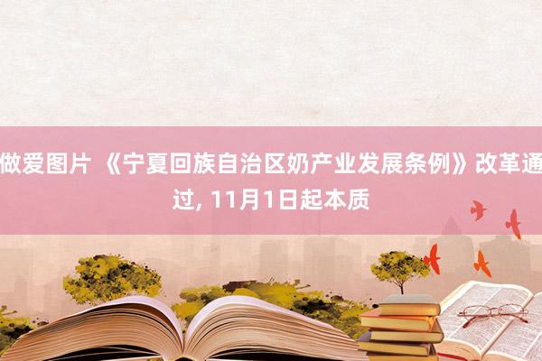 做爱图片 《宁夏回族自治区奶产业发展条例》改革通过， 11月1日起本质