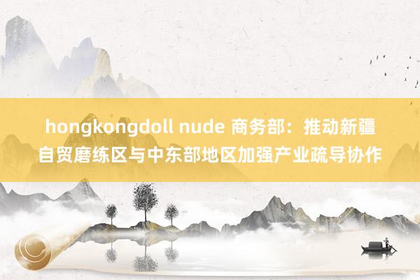 hongkongdoll nude 商务部：推动新疆自贸磨练区与中东部地区加强产业疏导协作