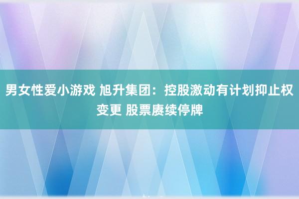 男女性爱小游戏 旭升集团：控股激动有计划抑止权变更 股票赓续停牌