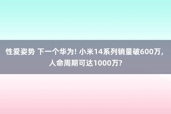 性爱姿势 下一个华为! 小米14系列销量破600万， 人命周期可达1000万?