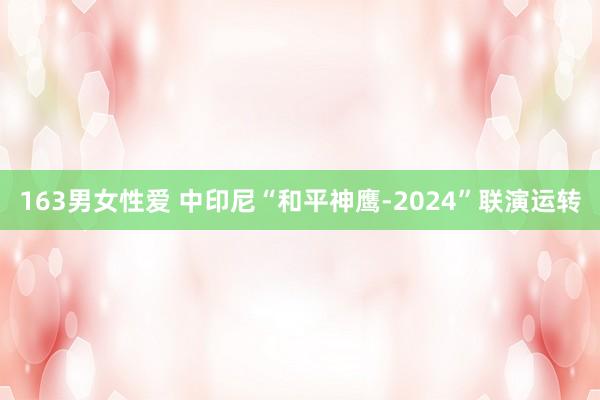 163男女性爱 中印尼“和平神鹰-2024”联演运转