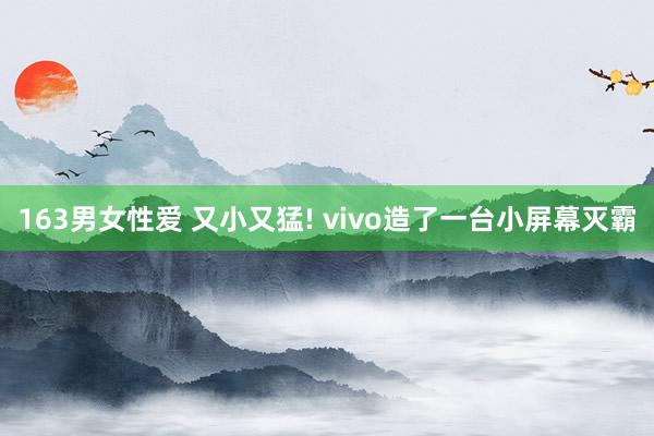 163男女性爱 又小又猛! vivo造了一台小屏幕灭霸