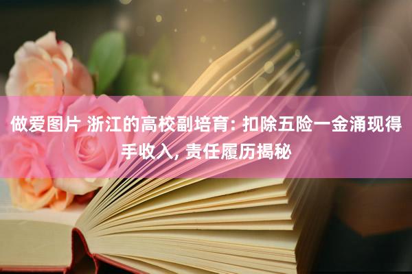 做爱图片 浙江的高校副培育: 扣除五险一金涌现得手收入， 责任履历揭秘